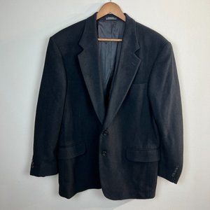 Stafford Blazer Jacket Sport Coat 42R Men Black 100% Camel Hair 2-Button Classic